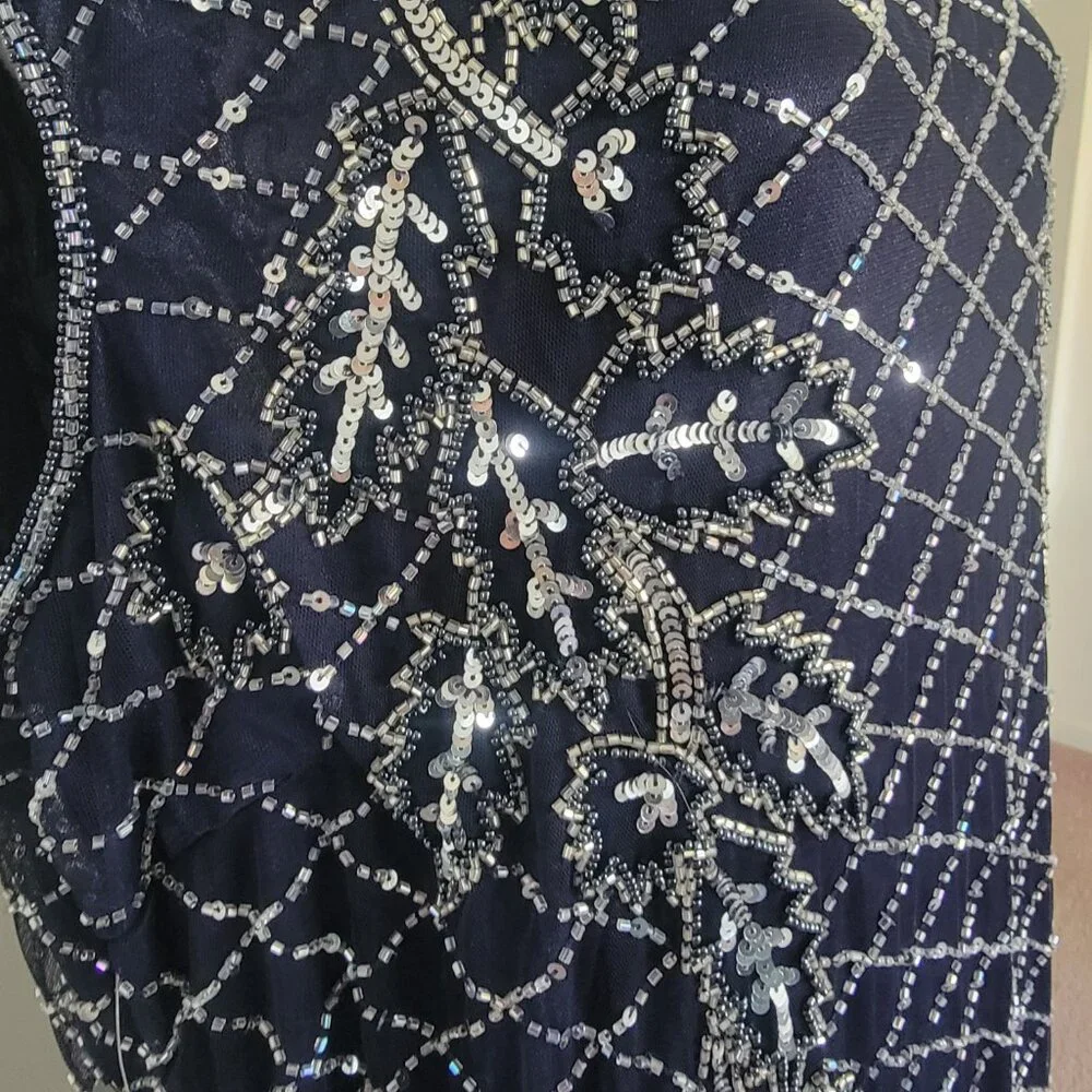 Prelude Formal Beaded Sleeveless Dress Women's Size 20W - Picture 3 of 11